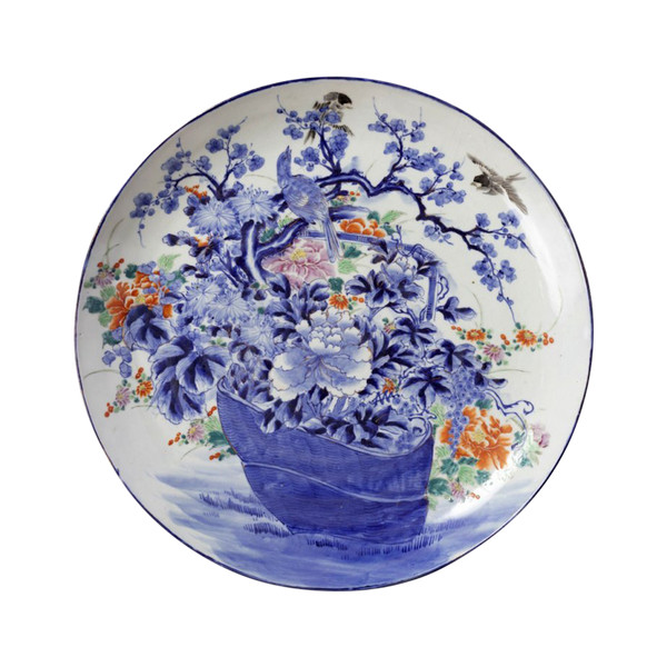 Große Blumenschale aus japanischem Porzellan, 19. Jahrhundert - LS2049531