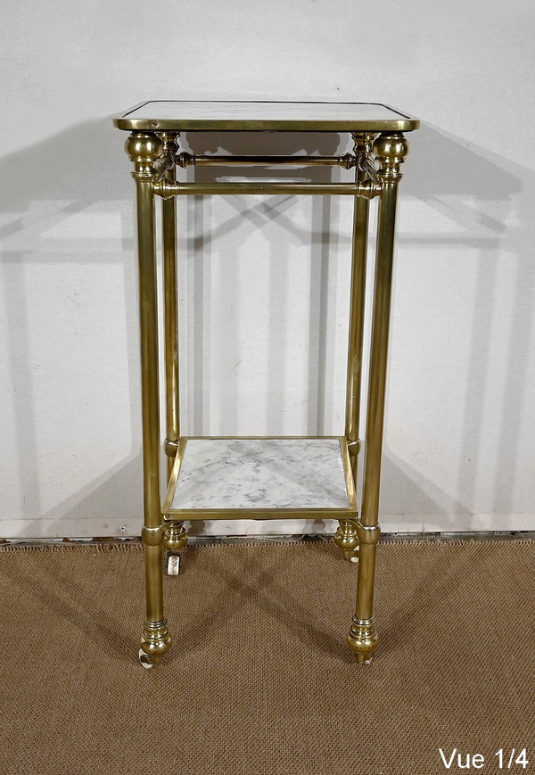 Desserte en Marbre et Laiton, Art Déco – 1920