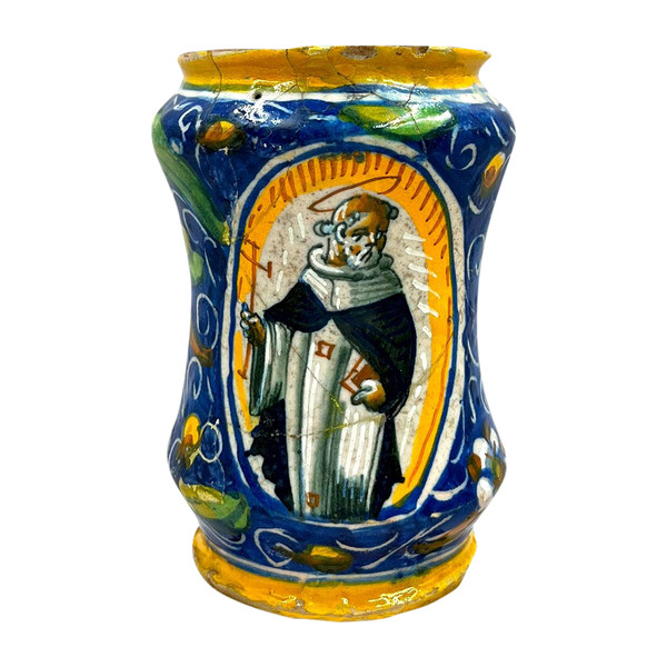 APOTHECARY POT called ALBARELLO - Caltagirone, Sicily, Italy - 17th century