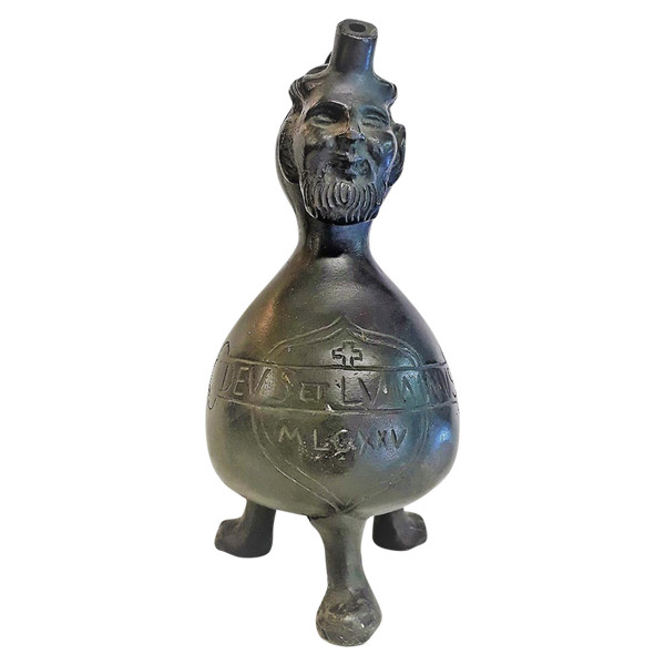 Acquasantiera o brocca in bronzo