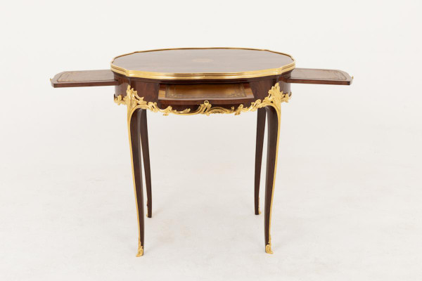 Table Bouillotte De Style Louis XV En Bois De Violette, Fin XIXe Siècle - LS39561901