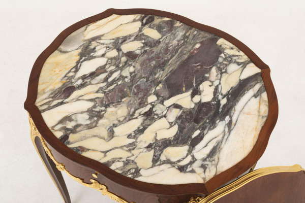 Table Bouillotte De Style Louis XV En Bois De Violette, Fin XIXe Siècle - LS39561901
