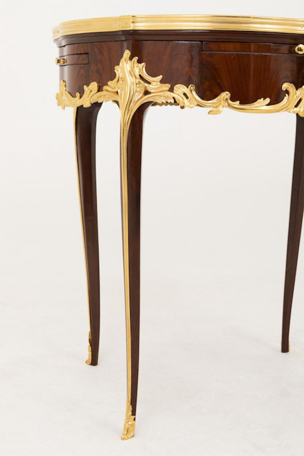 Table Bouillotte De Style Louis XV En Bois De Violette, Fin XIXe Siècle - LS39561901