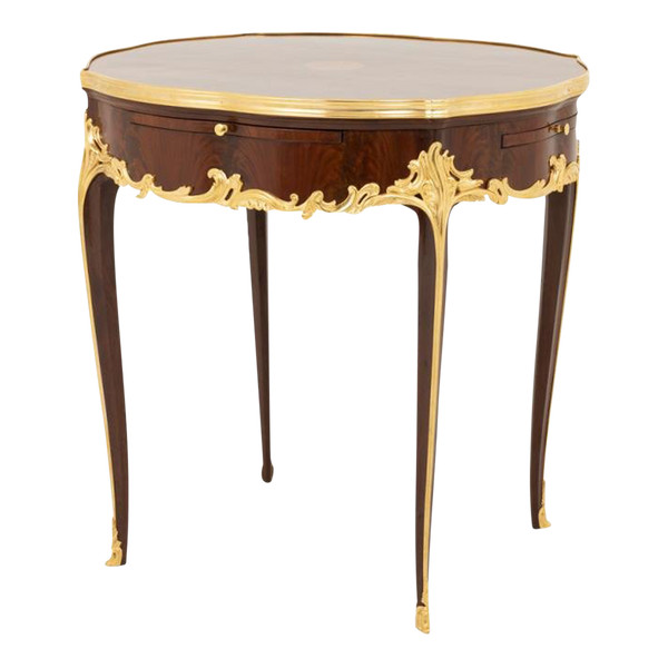 Table Bouillotte De Style Louis XV En Bois De Violette, Fin XIXe Siècle - LS39561901