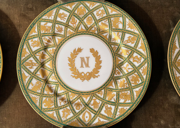 14 Very Beautiful Porcelain Plates Imperial Manufacture Of Sèvres Nineteenth