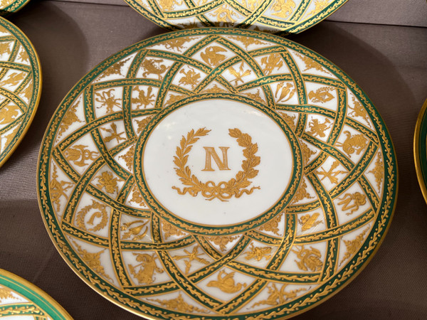 14 Very Beautiful Porcelain Plates Imperial Manufacture Of Sèvres Nineteenth