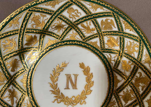 14 Very Beautiful Porcelain Plates Imperial Manufacture Of Sèvres Nineteenth