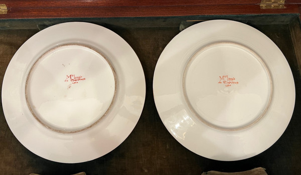 14 Very Beautiful Porcelain Plates Imperial Manufacture Of Sèvres Nineteenth