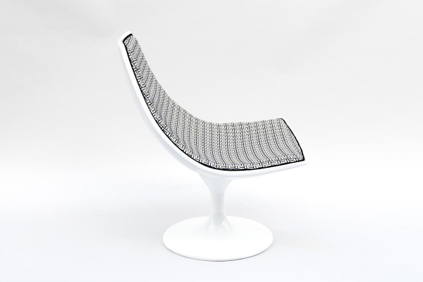 Paire De Fauteuils Pivotant En Fibre De Verre Laqué Blanc, Années 1970 - LS37151331