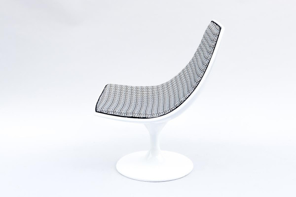 Paire De Fauteuils Pivotant En Fibre De Verre Laqué Blanc, Années 1970 - LS37151331