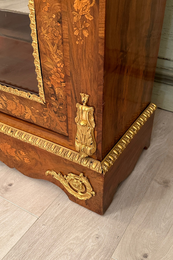 Vitrine En Marqueterie De Style Louis XIV Vers 1870