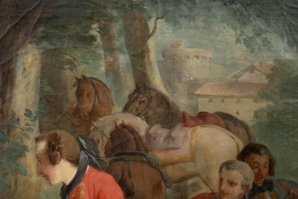 Carle Van Loo, La Halte De Chasse (1737), Huile Sur Toile, XIXème Siècle - LS38515491