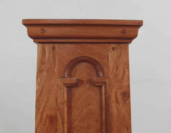 Suite of 4 Chairs in Solid Mahogany, Cathedral taste - XXth
