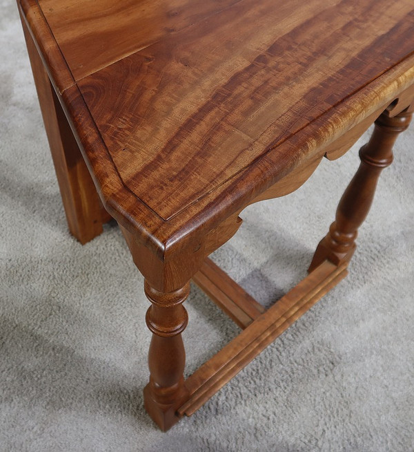 Suite of 4 Chairs in Solid Mahogany, Cathedral taste - XXth
