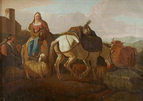 Paire de Tableaux « Scènes Espagnoles » – Milieu XIXe