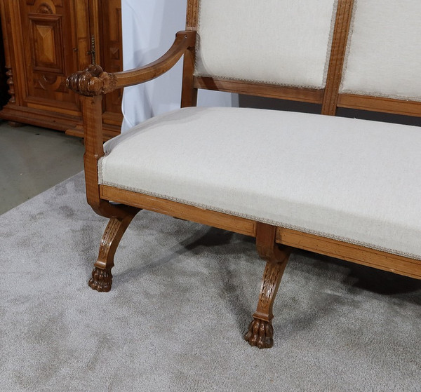 Rare Banquette en Noyer Massif, style Renaissance – Fin XIXe