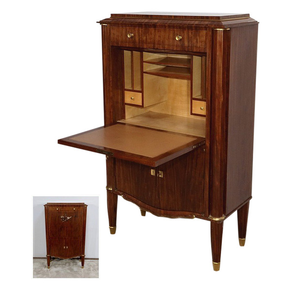 Secretaire in Precious Wood, signed J. Leleu, Art Deco – 1940