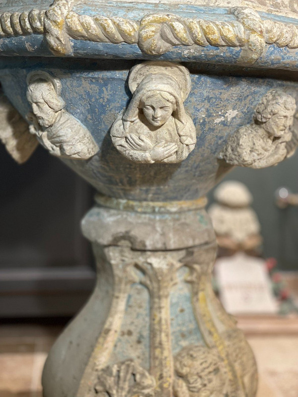 Baptismal Fonts with Rich Decors - 16th century