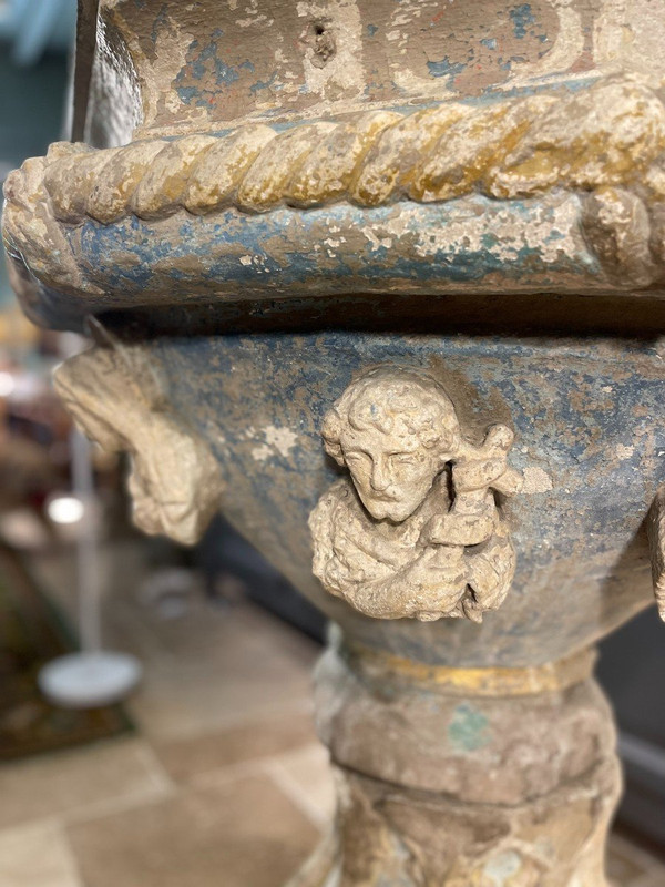 Baptismal Fonts with Rich Decors - 16th century