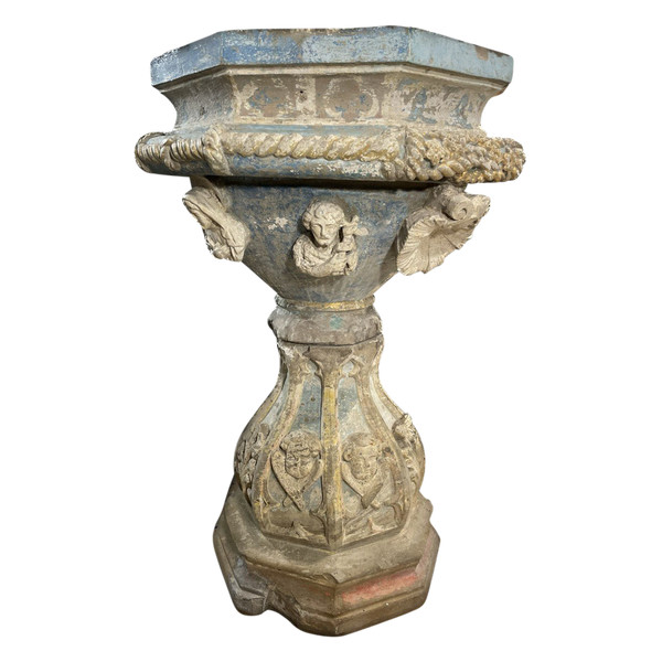 Baptismal Fonts with Rich Decors - 16th century