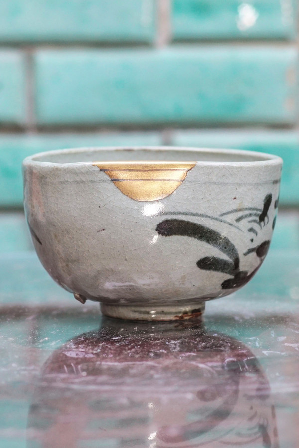 Bol De Cérémonie Du Thé - Japon - Chawan - XVIIe - Kintsugi (réparation à l'Or)