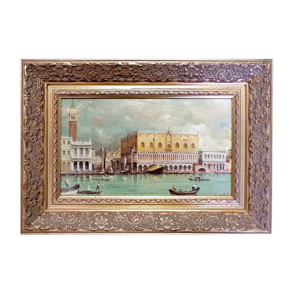 Paolo Lucatello, St. Mark's Square, Oil on panel, late 20th century - LS3677301