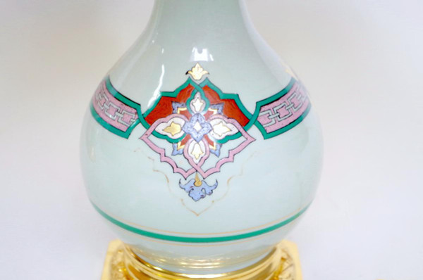 Paire de lampes en porcelaine céladon, XIXe siècle - LS3537771
