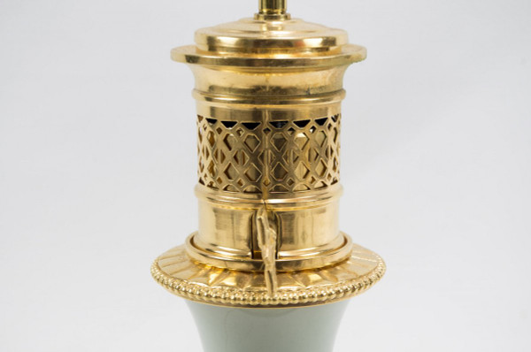 Paire de lampes en porcelaine céladon, XIXe siècle - LS3537771