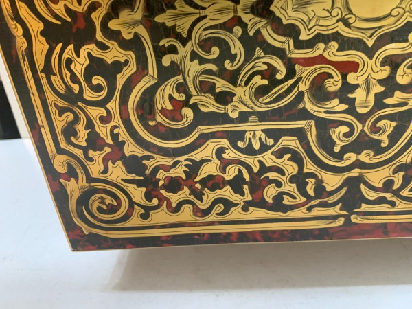Complete Liquor Cellar In Boulle Marquetry Napoleon III Box XIX Century