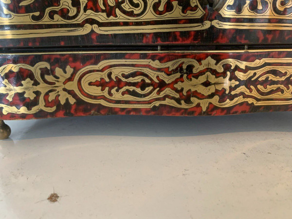 Complete Liquor Cellar In Boulle Marquetry Napoleon III Box XIX Century