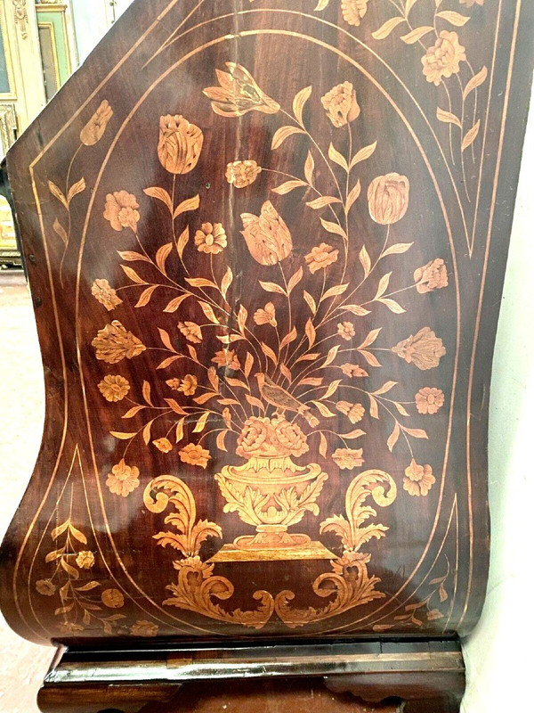 Comò Scribano In Intarsio Olandese XVIII Secolo