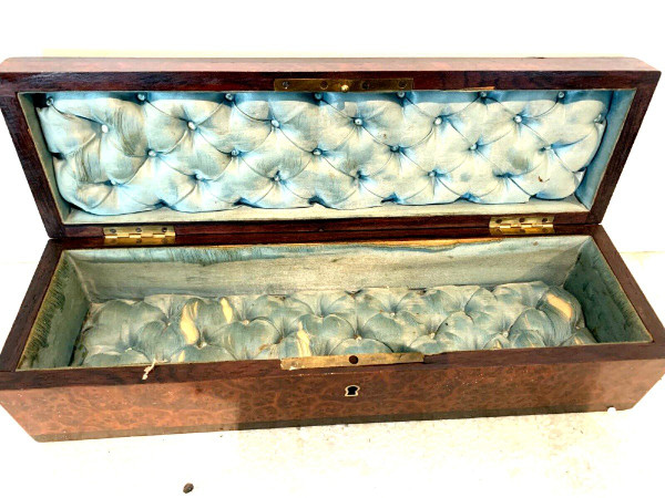 Portaoggetti In Thuya Loupe Napoleone III Boulle Intarsio XIX Secolo