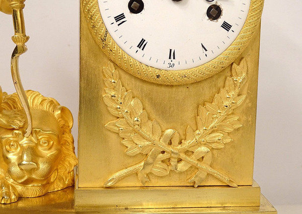 Clock Empire Bronze Triumphant Love Lion Who Could Resist Me 19th century