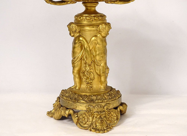 Großer Duftbrenner Bronze Vergoldet Victor Raulin Cherubinen Amore Faune XIX.