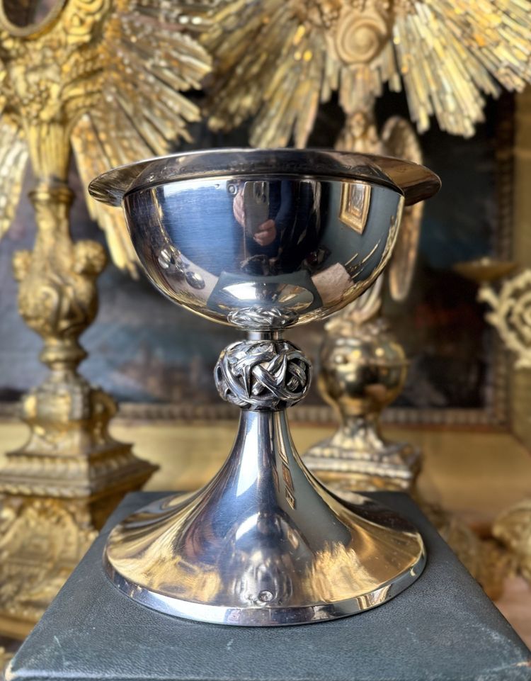 Calice consacrato in argento con patena - 1940 circa