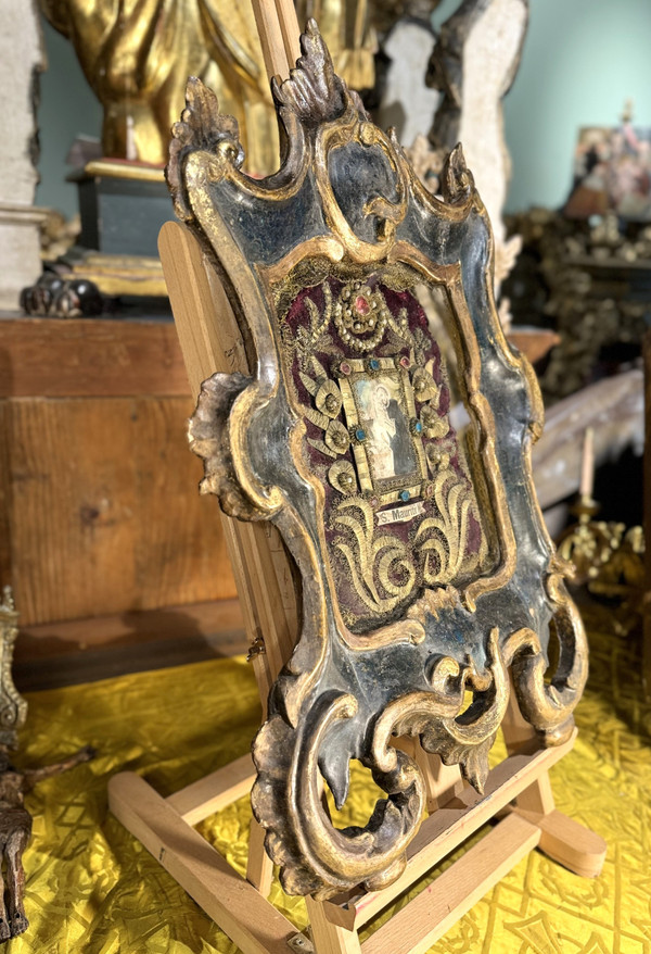 Reliquary Frame With Medallion And Relic Of Saint Maurice Martyr - With His Seals - Late 17th Century