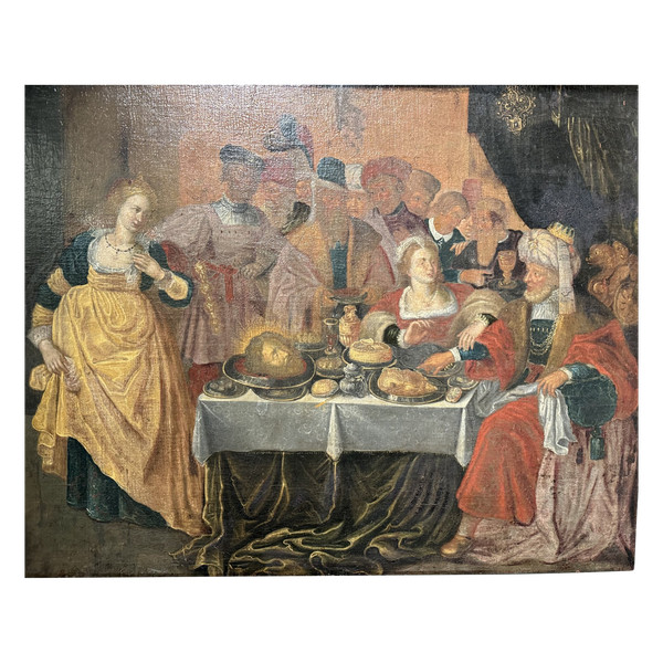 Ecole Flamande - Frans Francken Et Son Atelier - Le Banquet d'Herode -début XVIIe