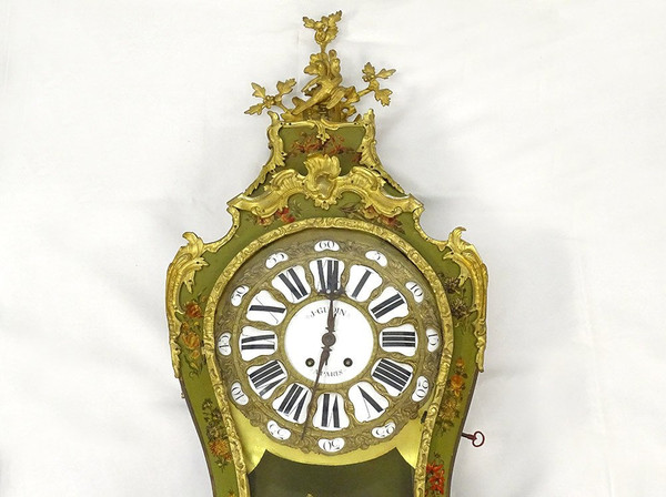 Großes dekoratives Kartell Louis XV Lack Martin Bronze vergoldet Vögel XIX.