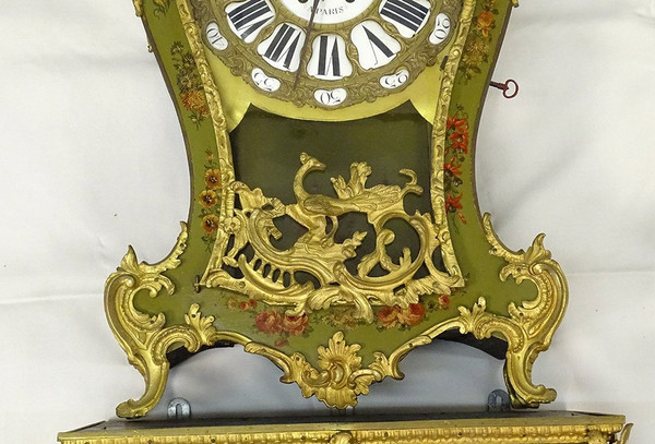 Großes dekoratives Kartell Louis XV Lack Martin Bronze vergoldet Vögel XIX.