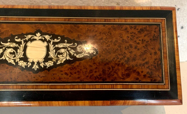 Jewelery Box In Thuja Loupe Napoleon III Boulle Marquetry XIX Century