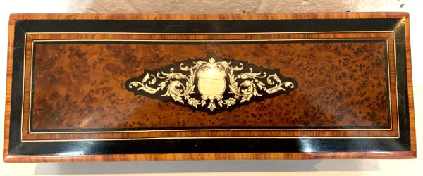 Jewelery Box In Thuja Loupe Napoleon III Boulle Marquetry XIX Century
