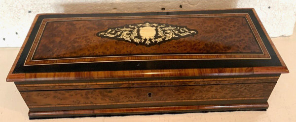 Jewelery Box In Thuja Loupe Napoleon III Boulle Marquetry XIX Century