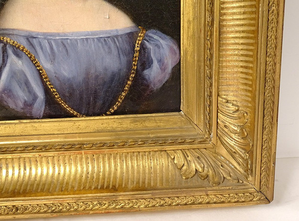HST-Porträt Julie Volpelière Junge Frau Empire Stuckrahmen 1829 Neunzehnter