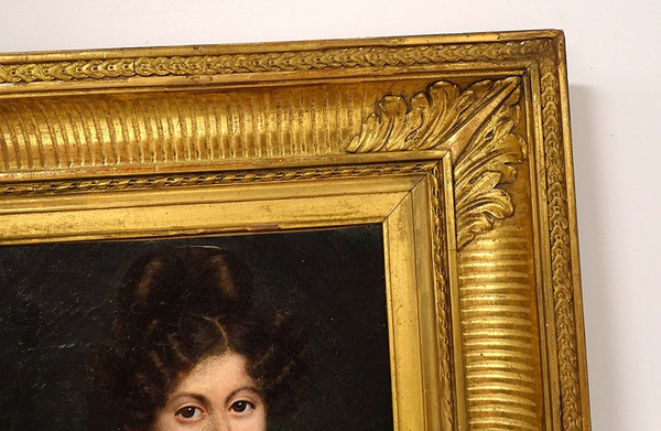 HST-Porträt Julie Volpelière Junge Frau Empire Stuckrahmen 1829 Neunzehnter