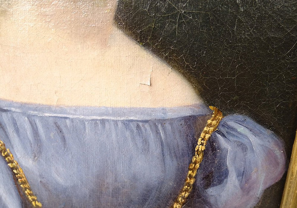 HST-Porträt Julie Volpelière Junge Frau Empire Stuckrahmen 1829 Neunzehnter