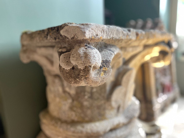 Important Stone Applique Capital - Late 12th Century