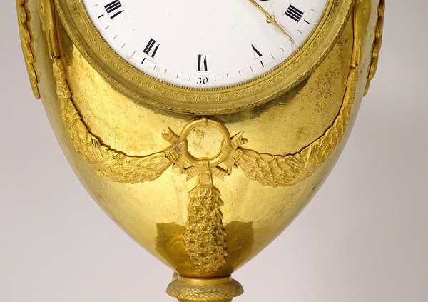 Pendule Restauration Bronze Doré Girafes Zarafa Palmettes Charles X XIXème