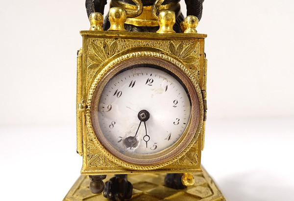 Clock Gilt Bronze Poodle Dog Berthoud Paris XIXth Century