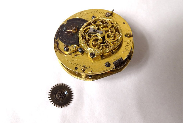 Clock Gilt Bronze Poodle Dog Berthoud Paris XIXth Century