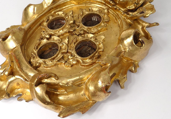 Reliquary Frame Carved Wood Golden Cherub Head Reliquary Eighteenth Century